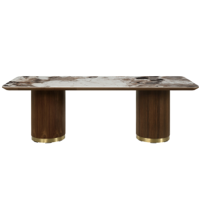 ACME DN03305 Willene - Dining Table With Ceramic Top - Walnut Finish