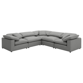 Coaster Fine Furniture 551754-SETB Raleigh - 5 Piece Boucle Upholstered Modular Sectional - Gray