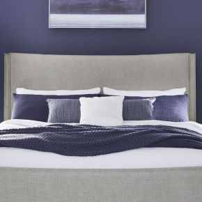 Liberty Furniture 694-BR15HU New Haven - King Upholstered Panel Headboard - White