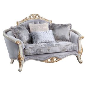 ACME LV00255A Galelvith - Loveseat With 4 Pillows - Gray Fabric