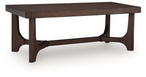 Signature Design by Ashley® T438-1 Korestone - Rectangular Cocktail Table - Dark Brown