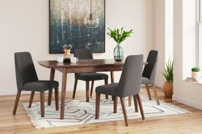 Signature Design by Ashley® D615/35/02(4) Lyncott - Charcoal / Brown- 5 Pc. - Butterfly Extension Table, 4 Side Chairs