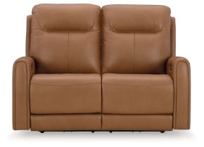 Signature Design by Ashley® U9370414 Tryanny - Butterscotch - Power Reclining Loveseat/ Adj Headrest