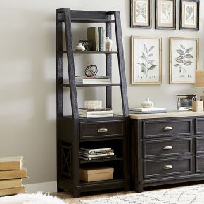 Liberty Furniture 422-HO201 Heatherbrook - Bookcase Pier - Dark Brown