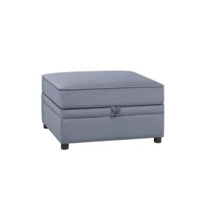 ACME 53307 Bois II - Ottoman With Storage - Gray Velvet