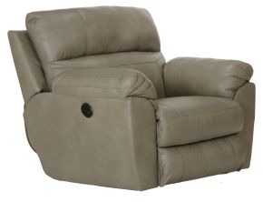 Catnapper 640707-1273/56-3073/56 Costa - Top Grain Italian Leather Power Lay Flat Recliner - Putty