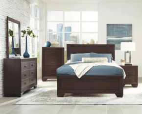 CoasterEveryday 204391KE-S5 Kauffman - 5 Piece Eastern King Bedroom Set - Dark Cocoa