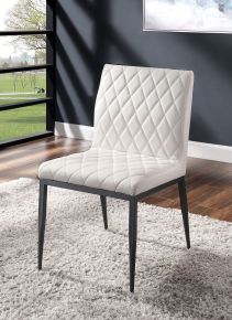 Furniture of America FOA3799SC-2PK Alisha - Side Chair (Set of 2) - Black / Ivory