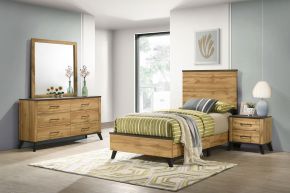 Coaster Fine Furniture 225001T-S4 Kaywood - 4 Piece Twin Bedroom Set - Natural Pine