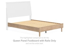 Signature Design by Ashley® B1199-154 Cielden - Queen Panel Footboard With Rails - Tan