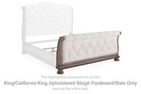 Signature Design by Ashley® B944-56 Ardenfield - King/California King Upholstered Sleigh Footboard/Slats - Light Brown