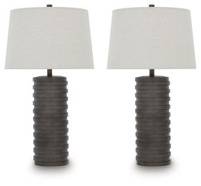 Ashley Furniture L243704 Neilett - Poly Table Lamp (Set of 2) - Antique Brown