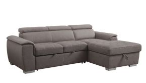 ACME 55535 Haruko - Sectional Sofa - Light Brown Fabric