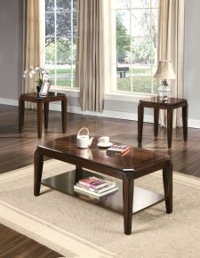 ACME 80655 Docila - Coffee Table Set - Walnut - 19"