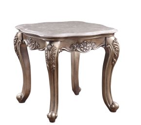 ACME 84867 Jayceon - End Table - Marble Top & Champagne