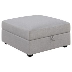 CoasterElevations 551513 Cambria - Square Upholstered Storage Ottoman - Gray