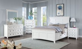 Furniture of America CM7413WH-EK-BED Castile - King Bed - White