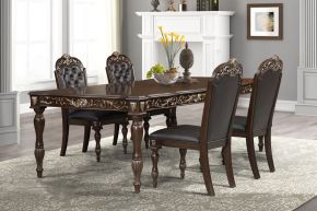 New Classic 40-1754-D4C Maximus - Dining Table & 4 Chairs - Dark Brown