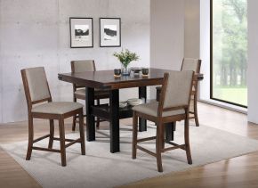 CoasterEveryday 108888-S5 Patterson - 5 Piece Counter Height Dining Set - Mango Oak