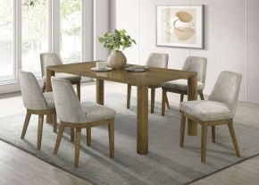 Coaster Fine Furniture 109351-S7 Castlewood - 7 Piece Rectangular Dining Set - Brown Oak