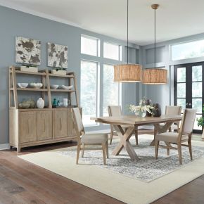 Liberty Furniture 789-DR-52PS Brentwood - 5 Piece Double Pedestal Table Set - Brown