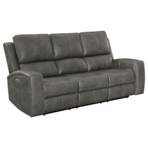 Coaster Fine Furniture 603431PPP Brickston - Triple Power Reclining Sofa - Charcoal