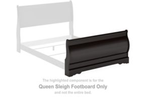 Signature Design by Ashley® B128-74 Huey Vineyard - Queen Sleigh Footboard - Black
