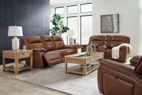Signature Design by Ashley® U11204/15/18/13 Healy Pier - 3 Pc. - Power Reclining Sofa, Power Reclining Loveseat With Console, Power Recliner - Chocolate