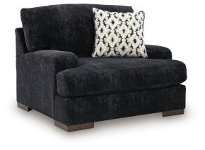 Benchcraft® 8040423 Whitmore Manor - Chair And A Half - Black Pearl