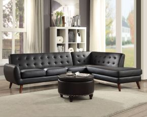 ACME 53040 Essick II - Sectional Sofa - Black PU