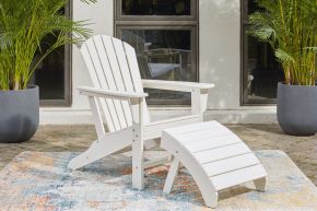 Signature Design by Ashley® P011/898/813 Sundown Treasure - White - 2 Pc. - Adirondack Chair And Ottoman