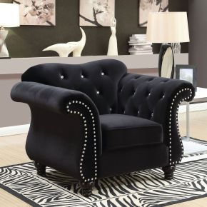 Furniture of America CM6159BK-CH-VN Jolanda - Chair - Black