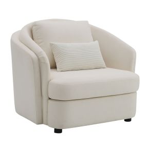 ACME LV02772 Mariko - Chair With Pillow - Beige Linen