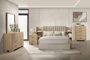 Coaster Fine Furniture 223111Q-S5 Arielle - 5 Piece Queen Bedroom Set - Light Oak