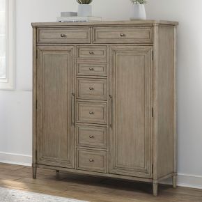 Liberty Furniture 508-BR42 Rochelle Park - 2 Door 5 Drawer Chest - Smokey Taupe