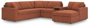Ashley Furniture 92102S51 Ashley Furniture 92102S51 Modmax - 6-Piece Sectional With Audio System And Raf Corner Chaise - Spice