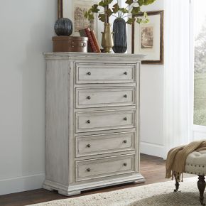 Liberty Furniture 361W-BR41 Big Valley - 5 Drawer Chest - Whitestone