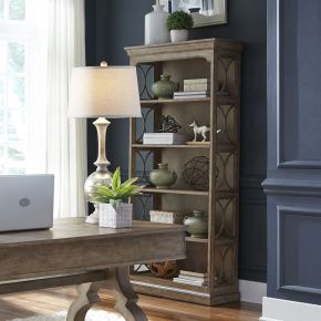 Liberty Furniture 412-HO201 Simply Elegant - Bookcase - Heathered Taupe