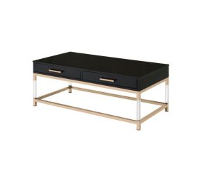 ACME 82345 ACME 82345 Adiel - Coffee Table - Black High Gloss & Gold