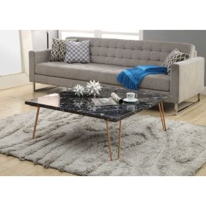 ACME 84505 Telestis - Coffee Table - Black Marble & Gold - 15"