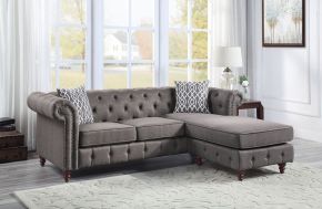 ACME LV00499 Waldina - Sectional Sofa - Brown Fabric