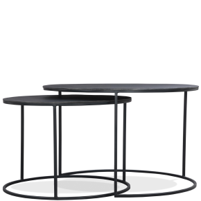 Riverside Furniture 40003 Declan - Round Nesting Coffee Table - Black