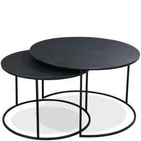 Riverside Furniture 40003 Declan - Round Nesting Coffee Table - Black