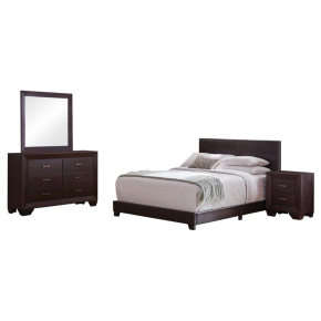 CoasterEveryday 300762KW-S4 Dorian - 4 Piece California King Bedroom Set - Dark Cocoa