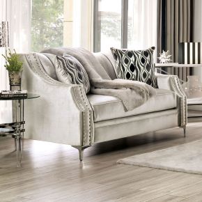 Furniture of America SM2686-LV Elicia - Loveseat - Silver