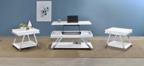 Coaster Fine Furniture 708158-S3 Marcia - 3 Piece Coffee And End Table Set - White