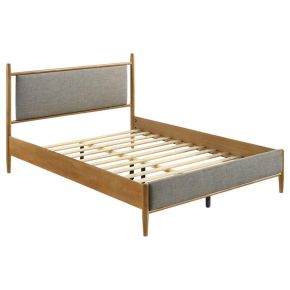 Coaster Fine Furniture 315914Q Mason - 46" Queen Panel Platform Bed - Gray And Light Brown