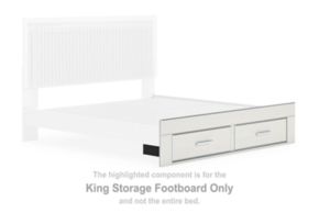 Signature Design by Ashley® PCB3381-56S Zuraleus - King Storage Footboard - White