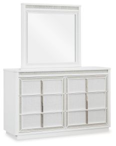 Ashley Furniture B822B1 Chalanna - Dresser And Mirror - White
