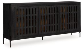 Ashley Furniture A4000644 Vallisburg - Accent Cabinet - Black / Natural